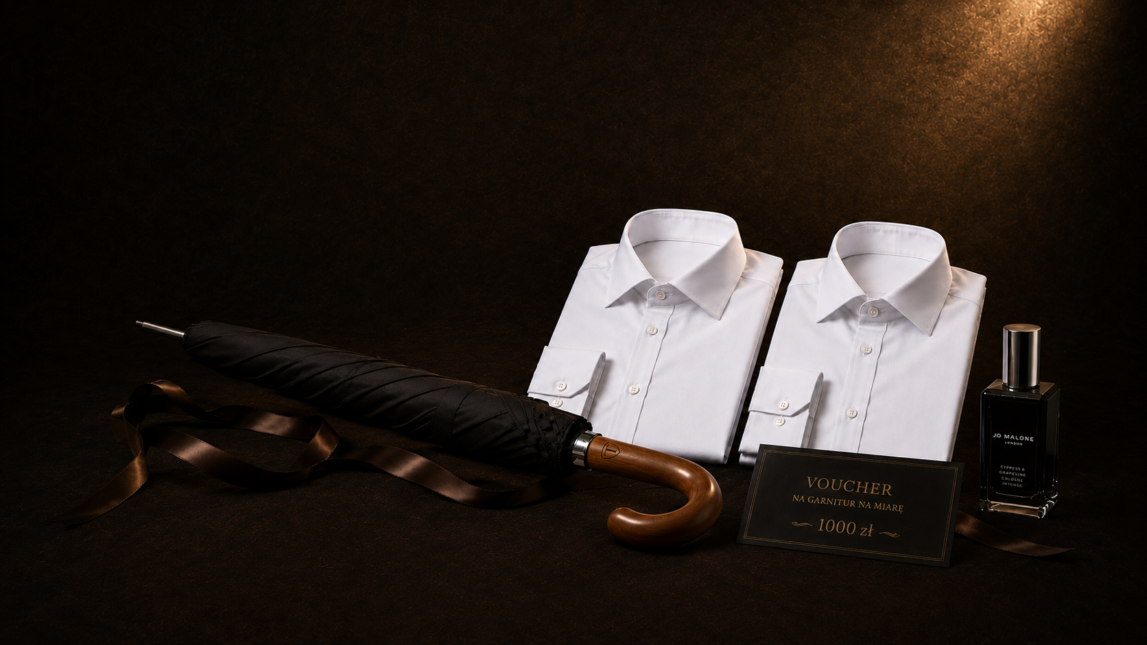 Cały zestaw na Dzień Ojca — koszule szyte na miarę, parasol, perfumy i voucher